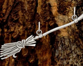 Gatto Su Un Manico Di Scopa, Stregoneria Pagana Wiccan Delle Streghe, Splendido Regalo Gioielli Wiccan Regalo Di Halloween - Foto 11