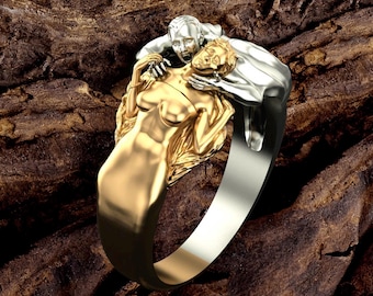 Dracula-ring, vampier, Valentijnsdagcadeau voor hem, Valentijnsdagcadeau voor haar, Valentijnsdagcadeau, Halloween-ring