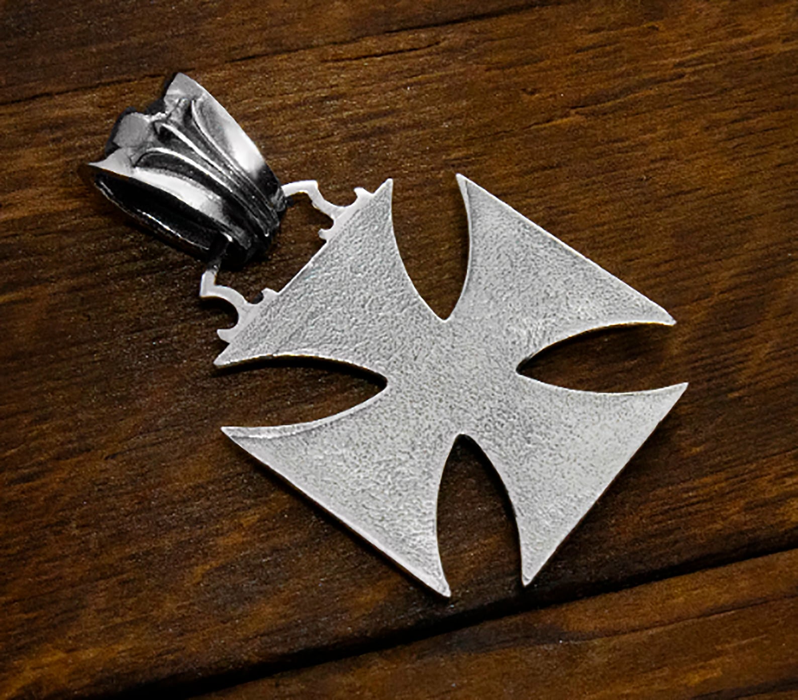 Sterling Silver Maltese Cross Pendant, Medieval Heraldic Necklace - Etsy