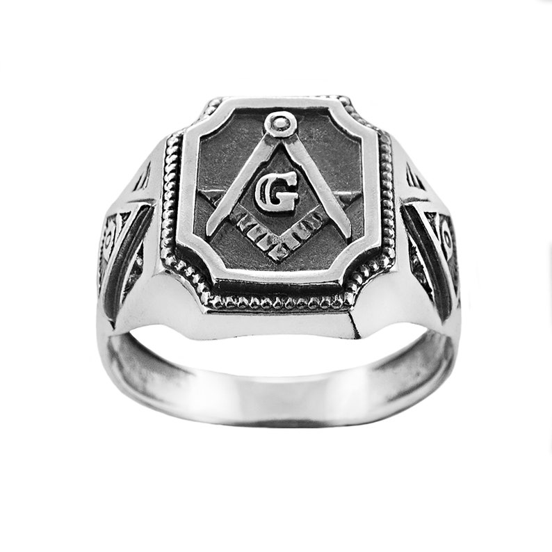 Freemason Ring Freemason Masonic Rings 925 Silver Ring Etsy