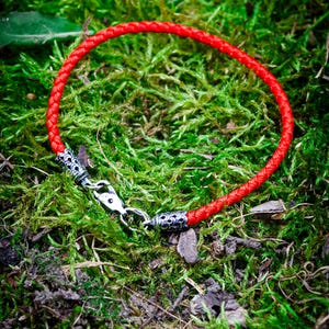 Red silk cord with silver clasp, Bracelet or necklace cord, Red cord with silver, Silk cord for pendant, Jewelry cord, Lace Red Silk 2.5 mm