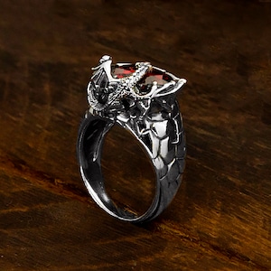Dragon Ring, Dragon Band, 925 Silver Dragon Jewelry, Ring with Dragon, Fire Dragon Ring, Animal Ring, Handmade Dragon Ring, Dragon Ornament