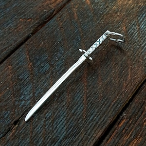 Japanese Katana Blade Sword Pendant, Sword-Saber Katana Silver 925