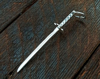 Japanese Katana Blade Sword Pendant, Sword-Saber Katana Silver 925