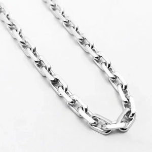 Anchor chain silver, chain for pendant, anchor necklace for men, womens sterling chain, jewelry chain gift for her, chunky chain