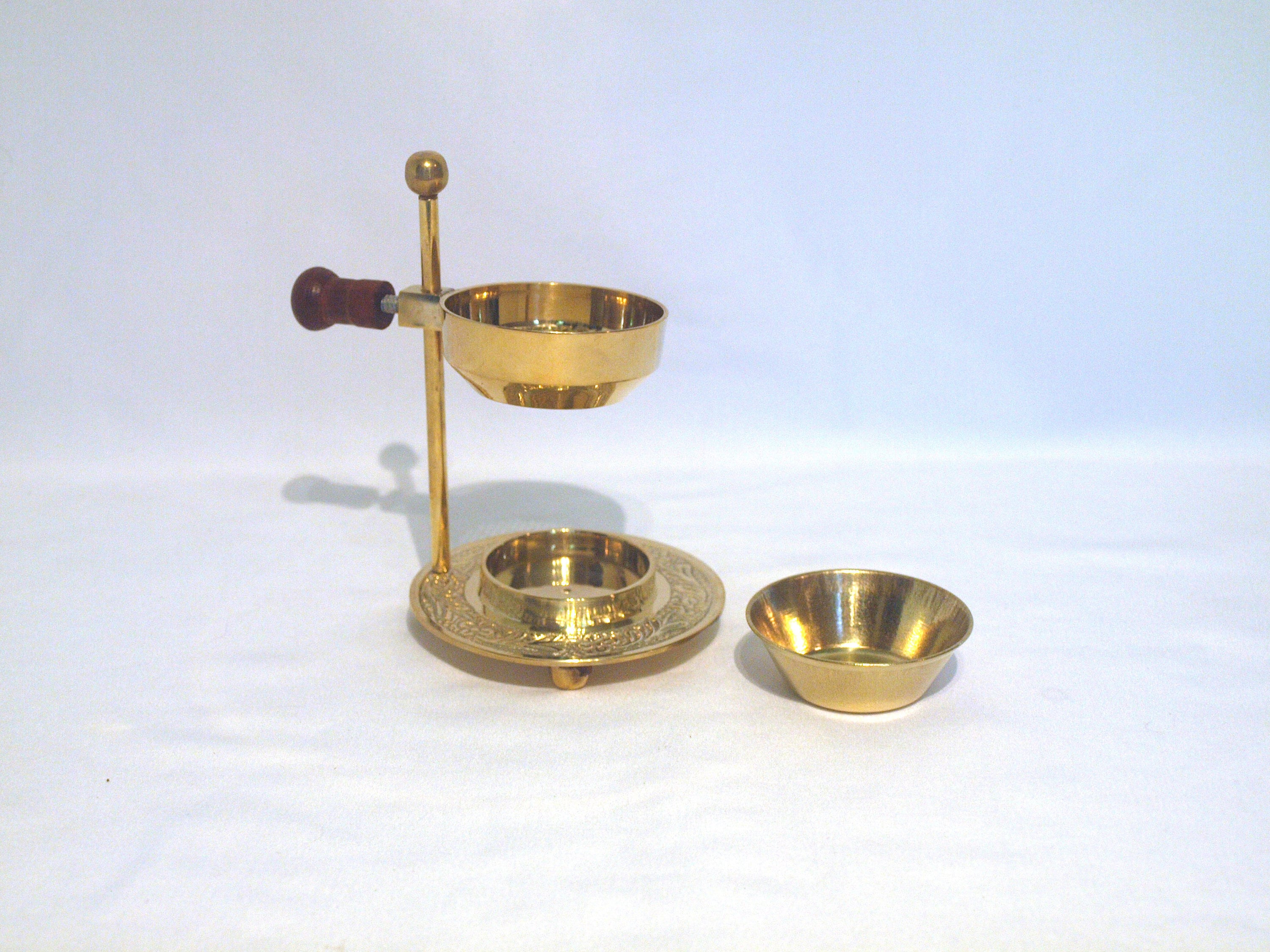 Tea Light Resin Burner Brass 4.5 Tall No Charcoal Etsy