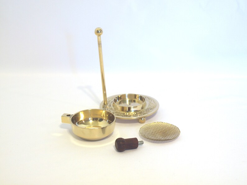 Tea Light Resin Burner Brass 4.5 Tall No Charcoal Etsy