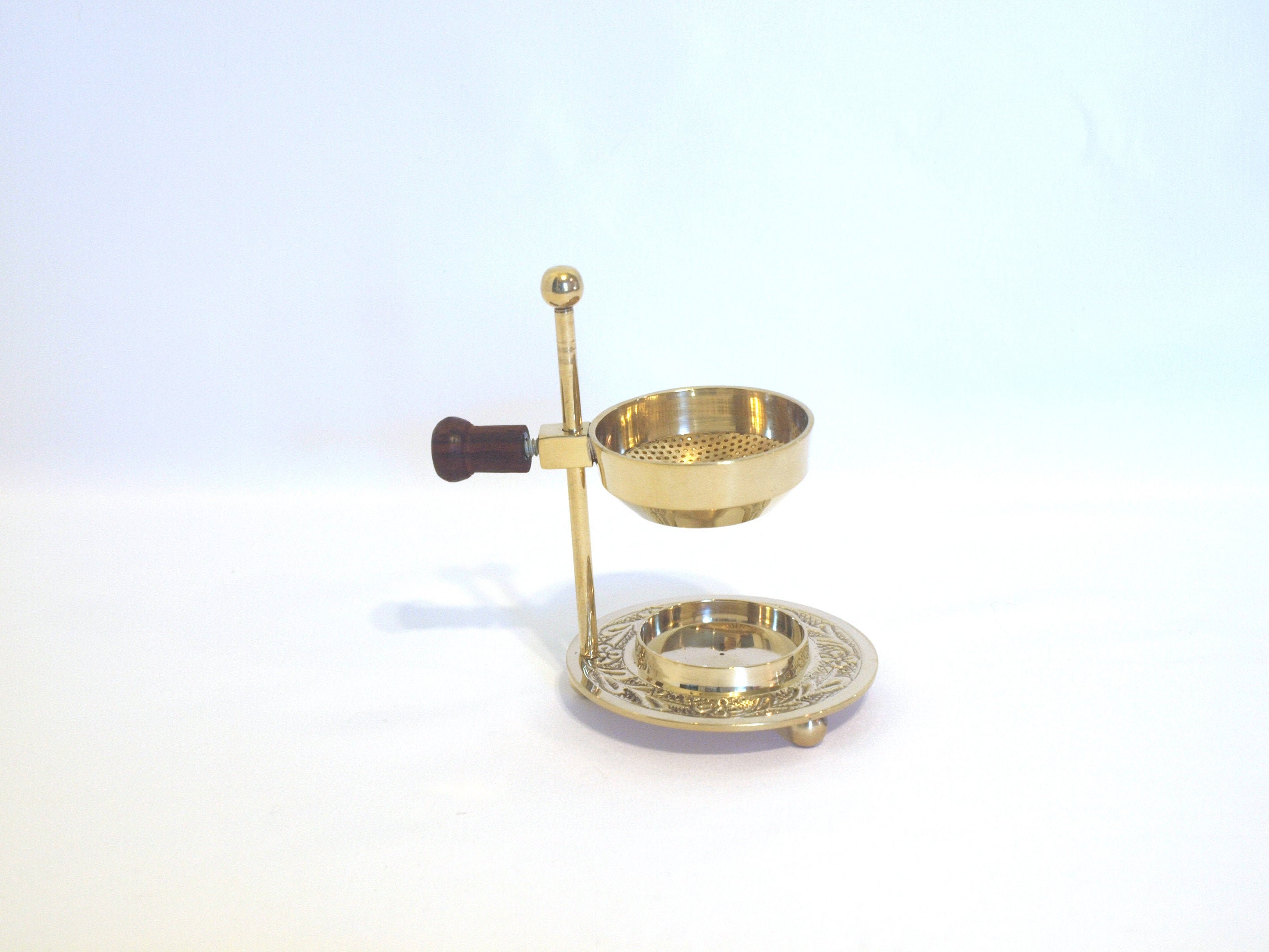Tea Light Resin Burner Brass 4.5 Tall No Charcoal Etsy