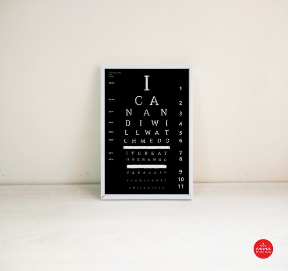 Wine Eye Chart Poster