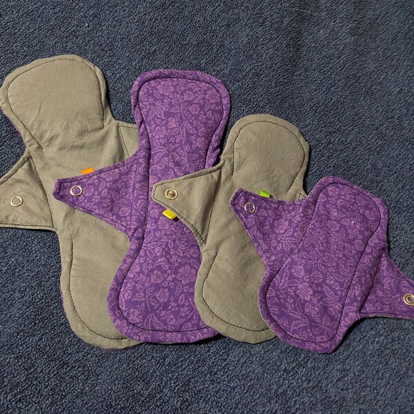 Reusable Cloth Menstrual Pads Multipack Starter Set of 4
