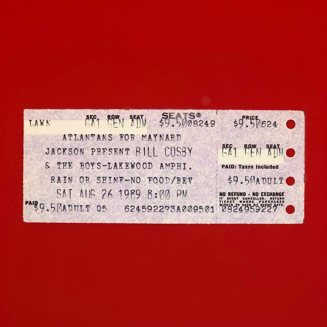 Bill Cosby 1989 Original Vintage Concert Ticket Stub Atlanta Etsy