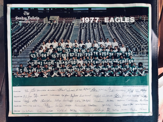Philadelphia Eagles 1977 Sunday Bulletin team photo Etsy