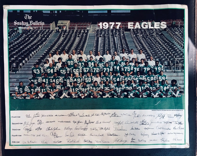 Philadelphia Eagles 1977 Sunday Bulletin Team Photo - Etsy