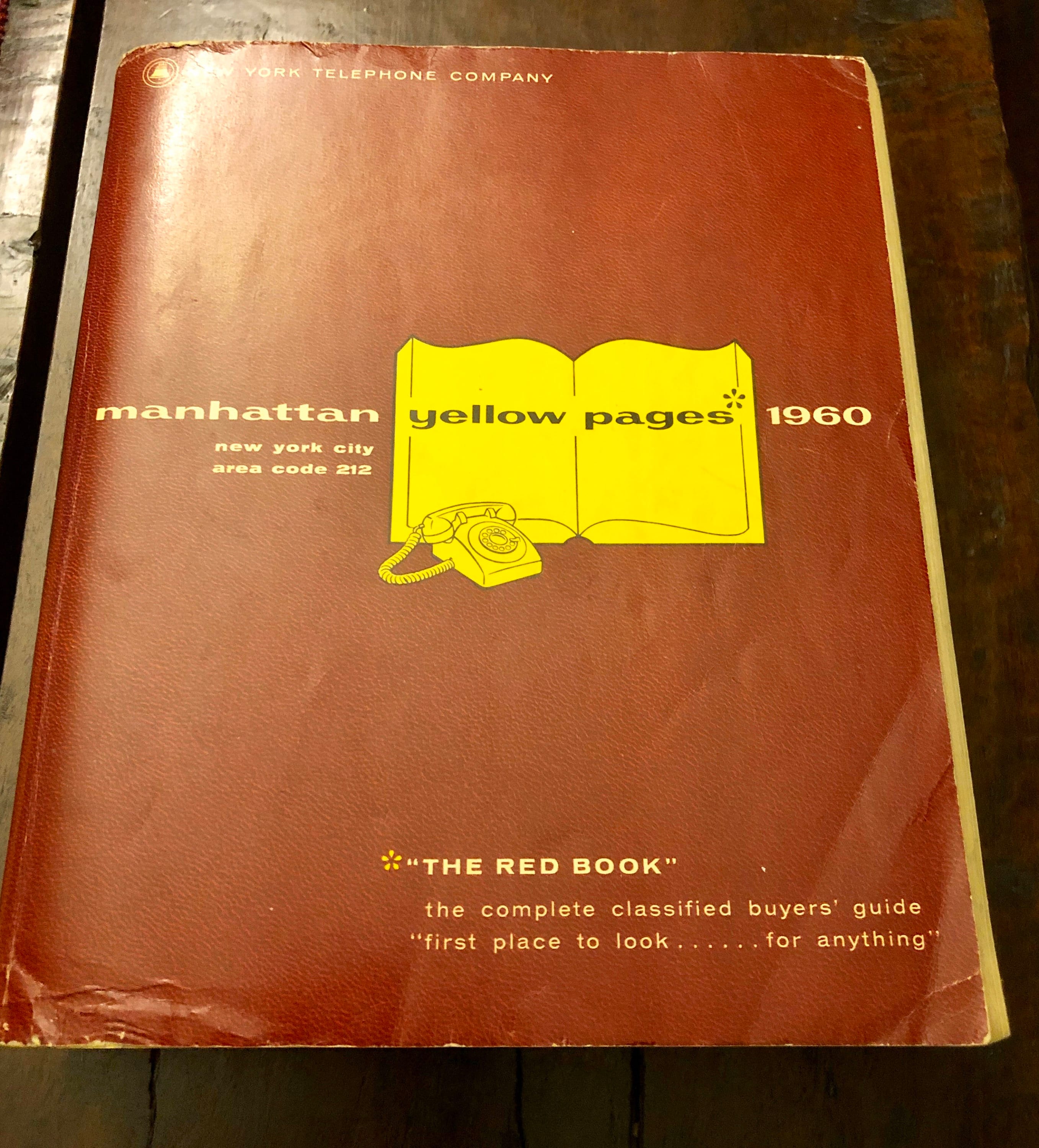 Yellow Book Manhattan 2001-2002 電話帳　NYC 1960 Manhattan New York City New York Telephone Company