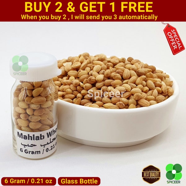 6 gram Whole Mahaleb seeds Prunus cherry ( BUY 2 & GET 1 FREE ) Mahleb Mahlepi Mahlep Mahalepi محلب