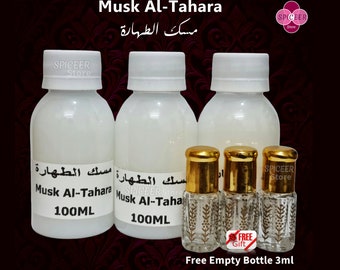 Musk Al Tahara 100ml Dickes Arabisches Parfümöl - Weißes Misk Tahara Öl Hohe Qualität مسك الطهارة