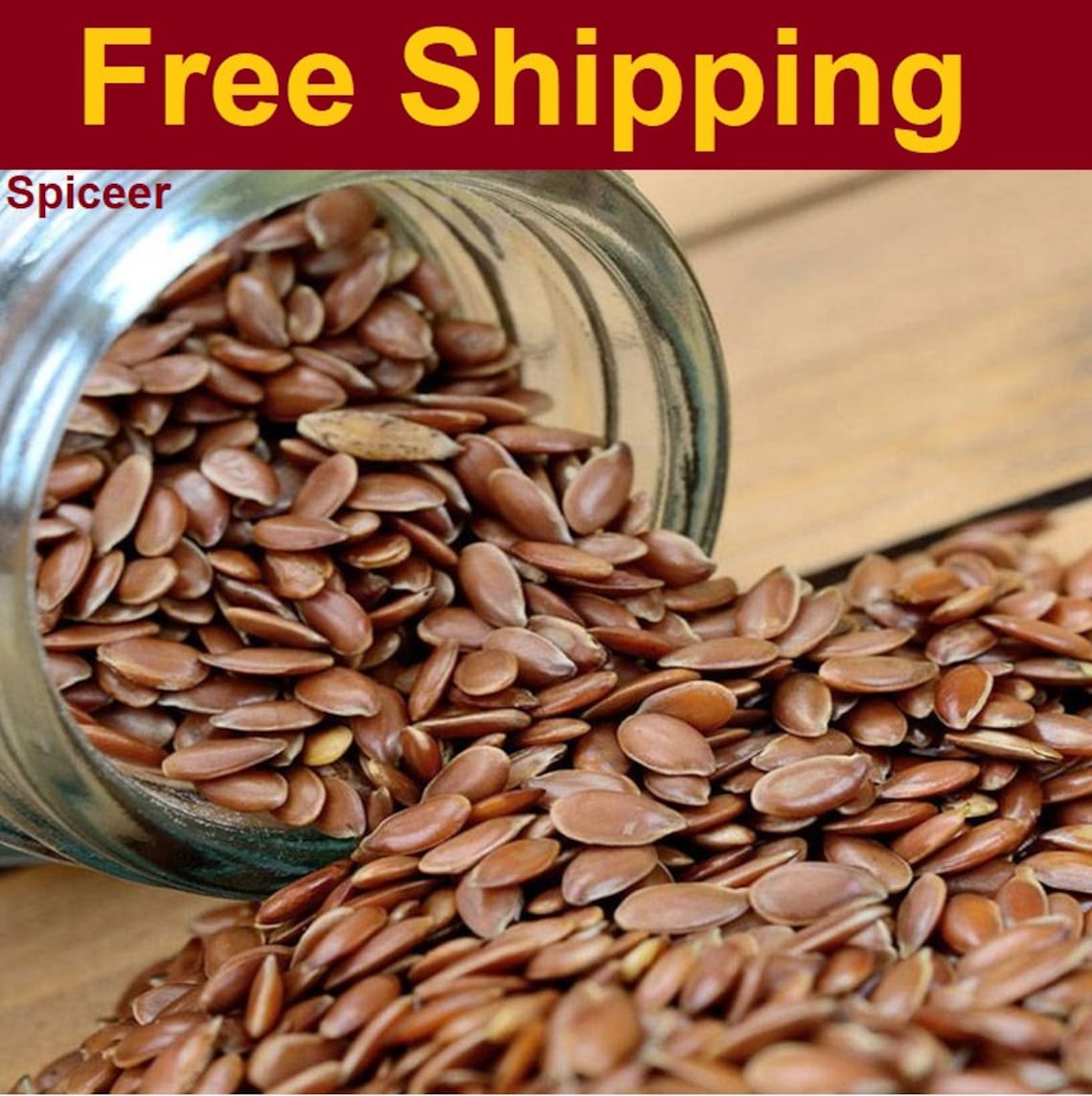 Organic Whole Flax Seed Brown Grain Flaxseeds Linseed Flaxseed Etsy