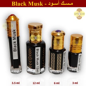 Black Musk Concentrated Arabic perfume Oil ( FREE SHIPPING ) Arabian Misk Tahara Ruqyah Islamic مسك طهارة أسود