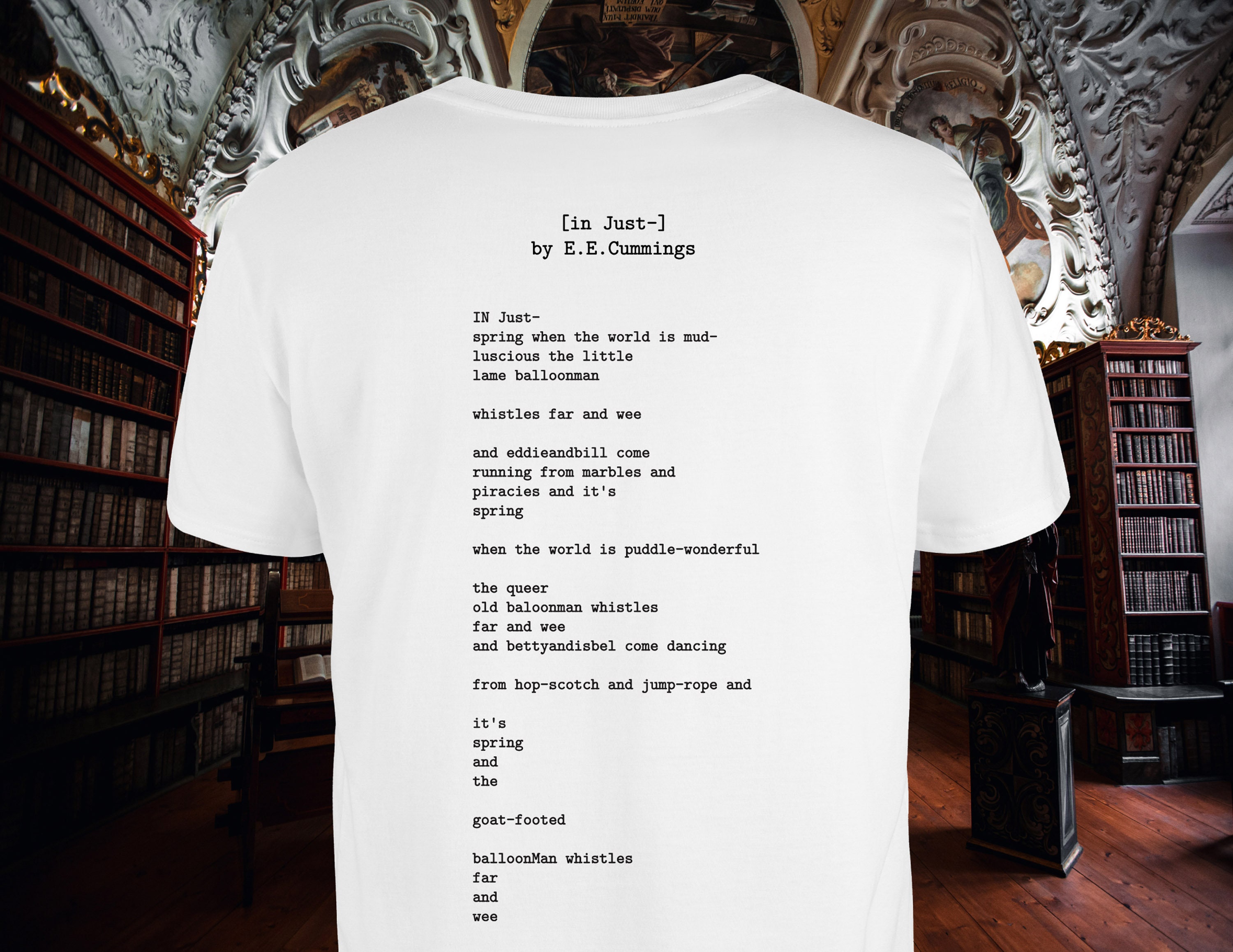EE Cummings Poem Poem Tshirt in Just Spring Poetry Etsy