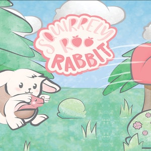 Squirrely Roo Rabbit Poster