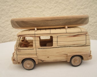 Wooden Car of a Renault R 4 L Walnut on a Scale 1/24. -  Finland