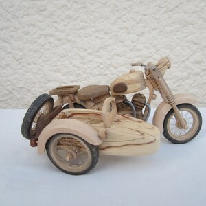 Miniature Side-car Ancien – Jouet Enfant – Occasion (peinture Abîmée)
