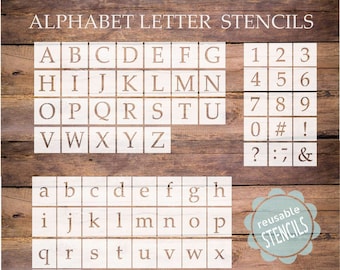 alphabet letter stencils, letter stencils, reusable alphabet stencils, individual letter stencils, alphabet stencils, number stencils