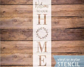 diy sign stencil craft ste Welcome to our porch stencil reusable sign stencil