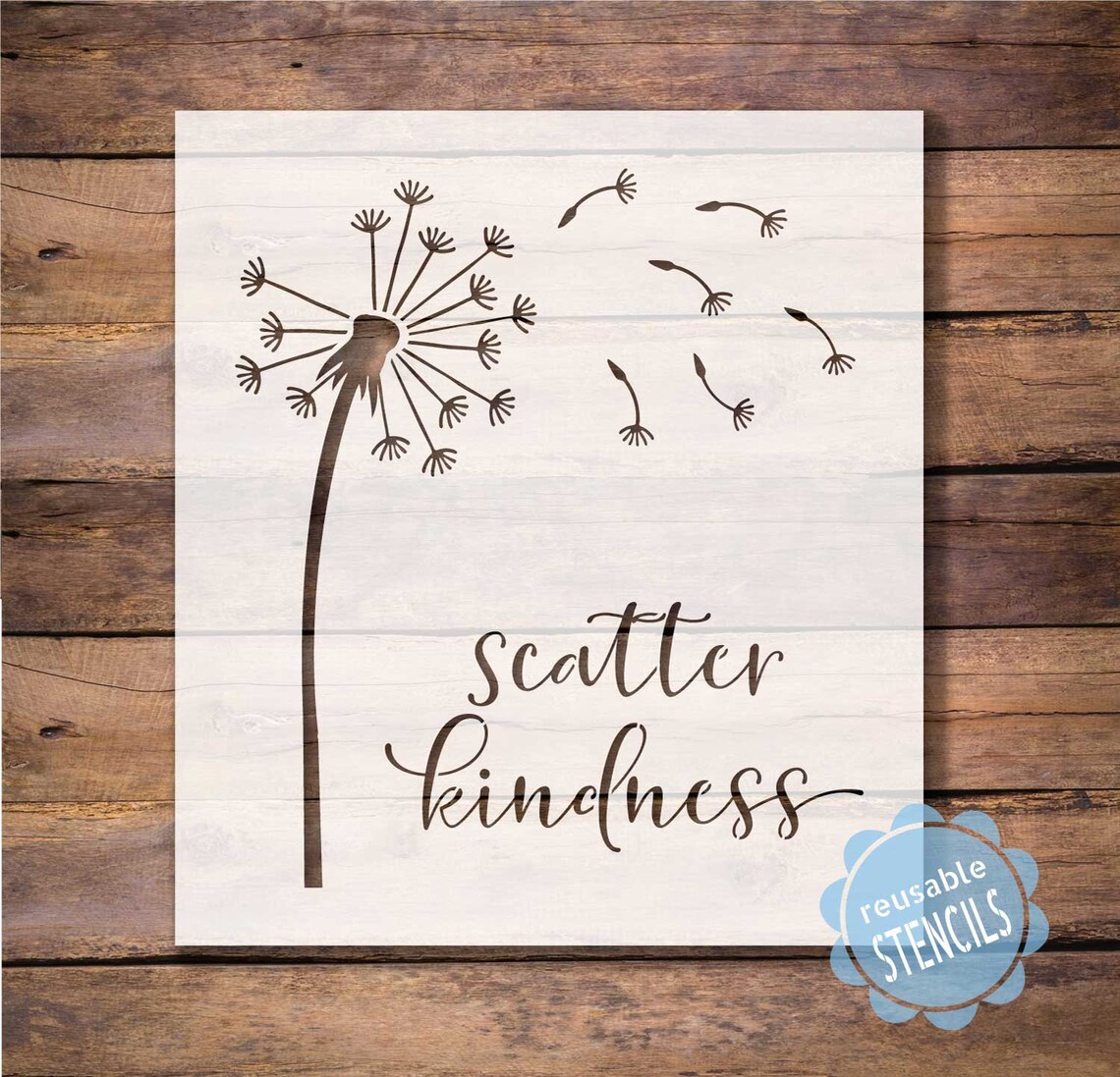 Scatter Kindness Stencil Dandelion Stencil Dandelion Seeds - Etsy
