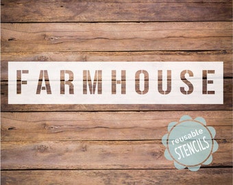 Farmhouse stencil, farmhouse stencil, mylar reusable stencil, farmhouse sign DIY, farmhouse style sign, stencil for painting
