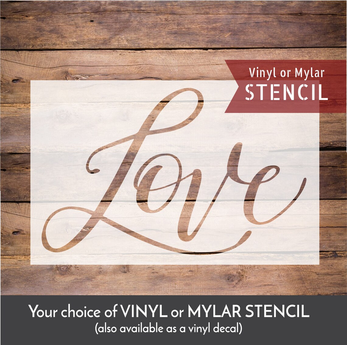 LOVE Stencil Reusable Stencil Love Vinyl Stencil Valentine Etsy