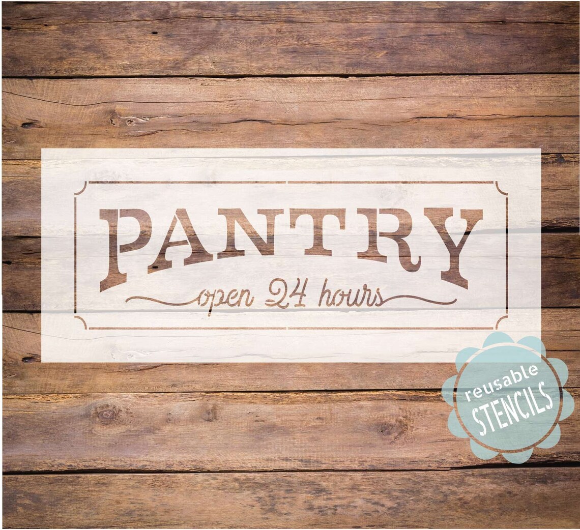 Farmhouse Kitchen Stencil Pantry Stencil Mylar Reusable Etsy