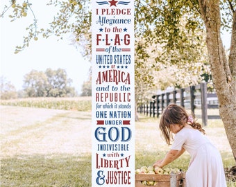 pledge of allegiance stencil, patriotic porch leaner stencil, 4th of july stencil for painting, memorial day reusable stencil, 10mil mylar