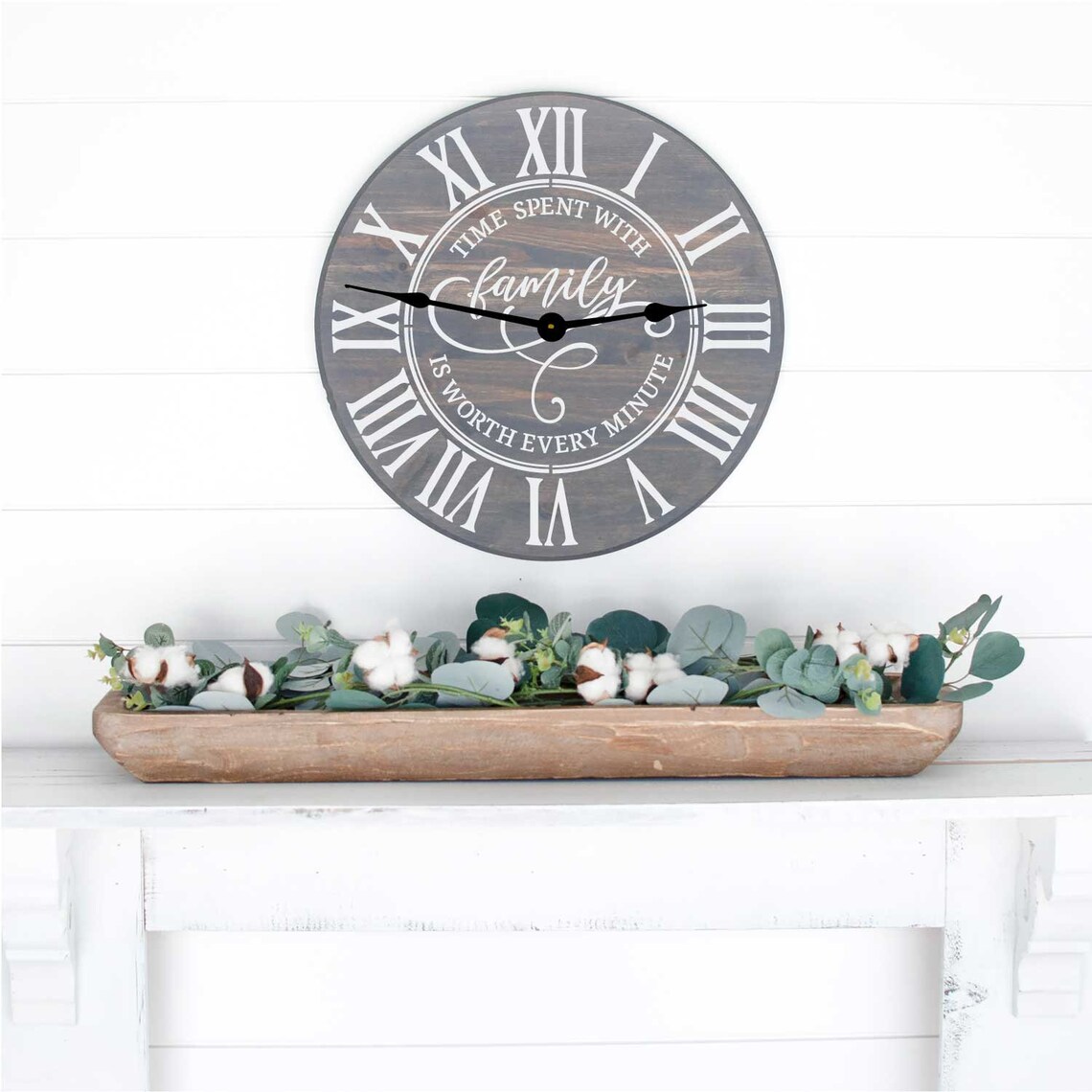 Clock Stencil, Reusable Mylar Stencil, Time Spent With Family Clock ...