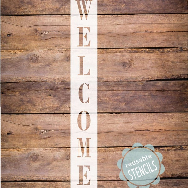 WELCOME stencil, Farmhouse style stencil, welcome sign stencil, Welcome stencil, mylar reusable stencil, farmhouse stencil,