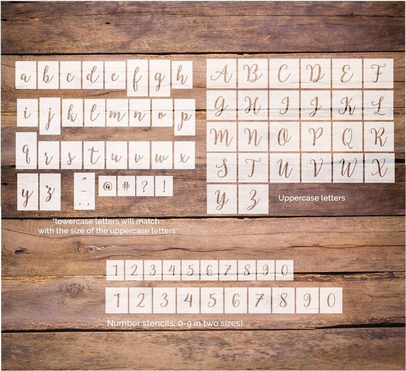 Alphabet Letter Stencils Letter Stencils Reusable Alphabet Etsy New