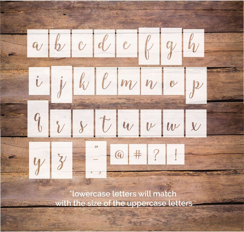 Alphabet Letter Stencils Letter Stencils Reusable Alphabet Etsy New