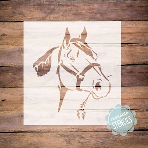 horse stencil, farm horse stencil, reusable stencil, stencil, stencil for painting, horse hay, farm animal stencil, horse head stencil