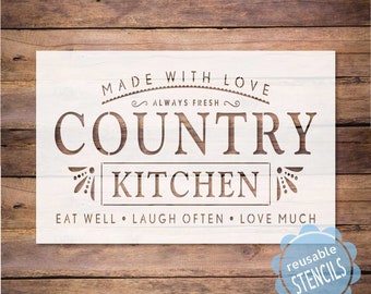 country kitchen stencil, reusable stencil, stencil for painting, noodle board stencil, kitchen stencil, farmhouse stencil