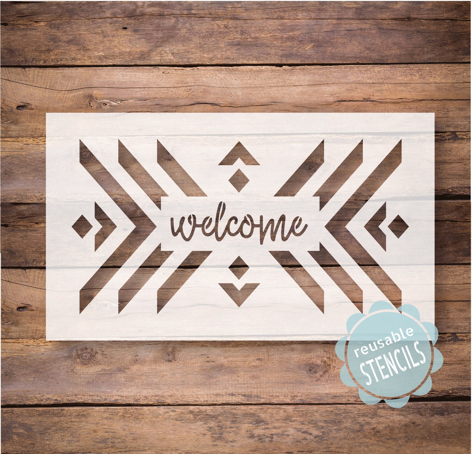 Boho Stencil Reusable Stencil DIY Door Mat Stencil Etsy UK