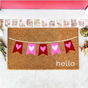 valentine door mat stencil, reusable stencil, DIY door mat stencil,  coco mat stencil,  heart stencil, valentine banner, hello mat stencil