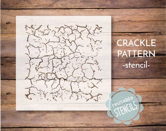 crackle effect stencil for painting, distressed pattern stencil, reusable stencil for sign makers, antique stencil pattern, crackle pattern