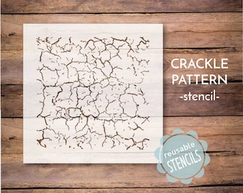 crackle effect stencil for painting, distressed pattern stencil, reusable stencil for sign makers, antique stencil pattern, crackle pattern