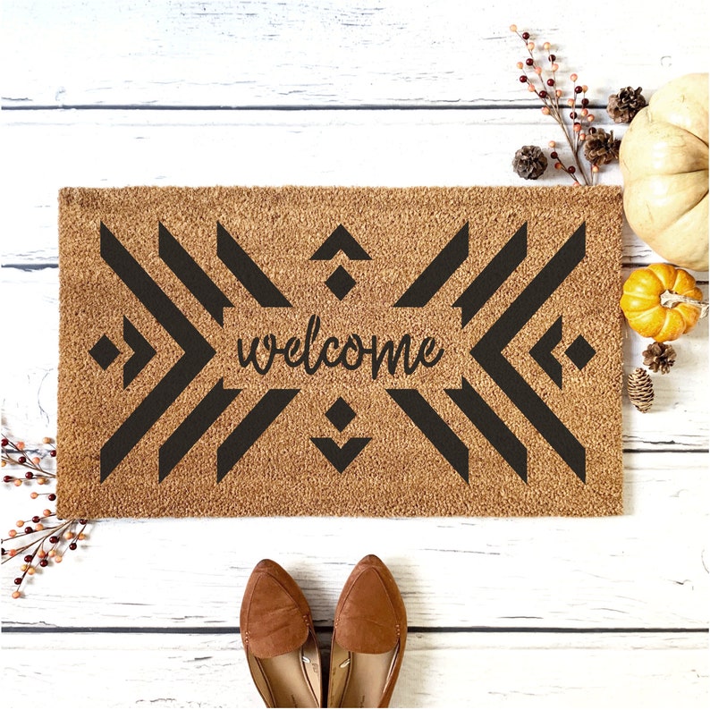 Boho Stencil Reusable Stencil DIY Door Mat Stencil Etsy