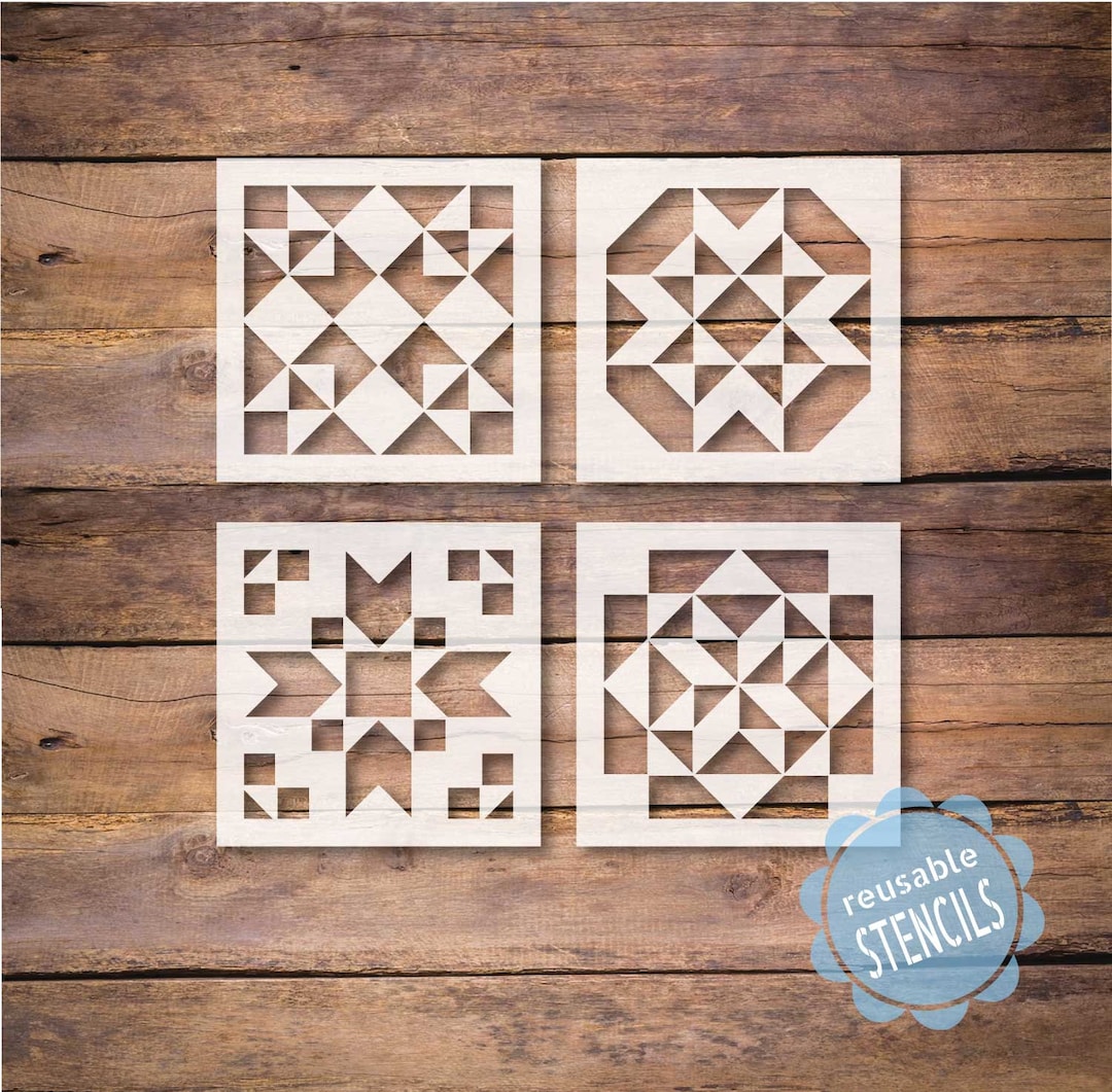 Quilt Block Stencils for Crafting / Reusable Quilt Pattern Stencils for