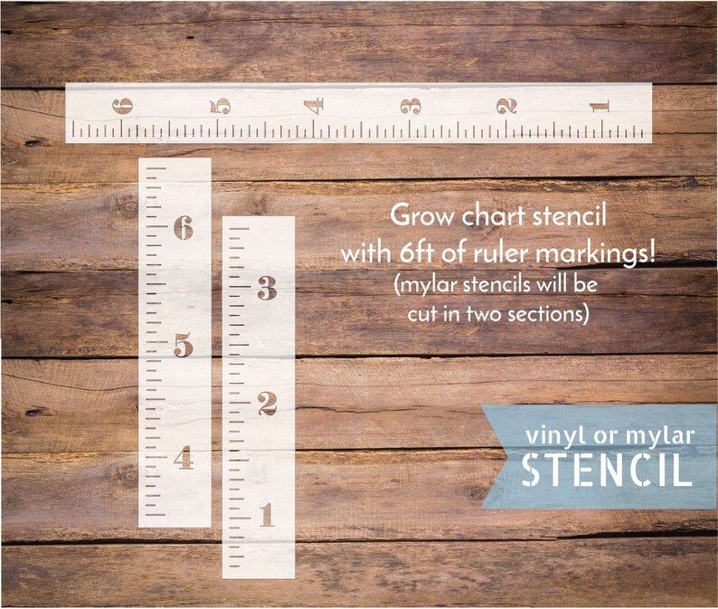 grow chart stencil ruler stencil mylar reusable stencil diy etsy