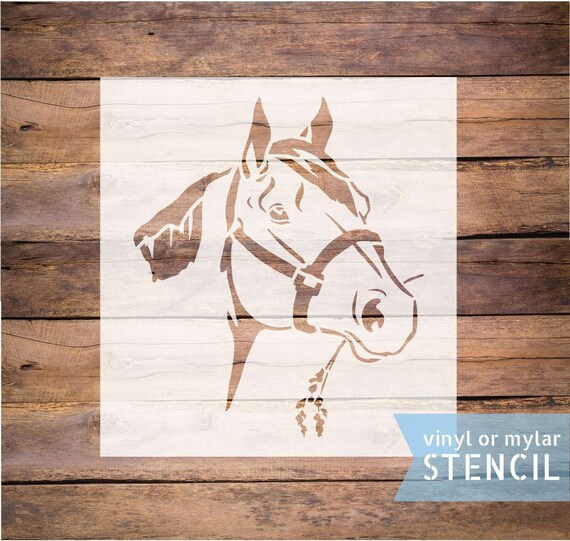 Horse stencil farm horse stencil reusable stencil vinyl Etsy