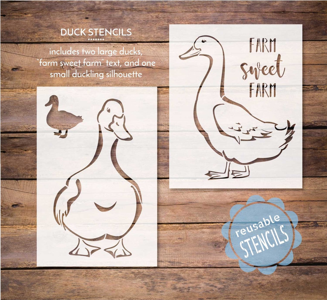 Duck Family Stencil, Farm Sweet Farm Stencil, Reusable Stencil, Stencil ...