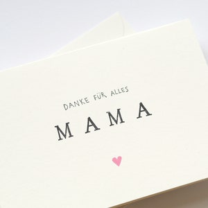 Danke für alles Mama - Muttertag Karte, Mama ist die Beste