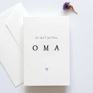 Du bist so toll Oma - Karte für Oma, hab dich lieb Oma
